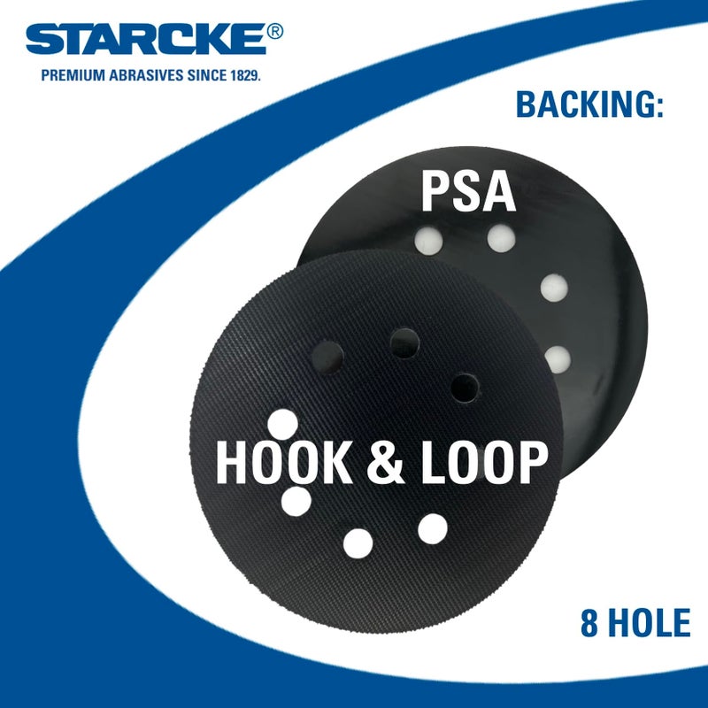 STARCKE Premium Conversion Pads for PSA Sticky Back Sanding Discs to Convert to Hook and Loop Backing (3 Pack, 5 Inch - 8 Hole) - Image 2